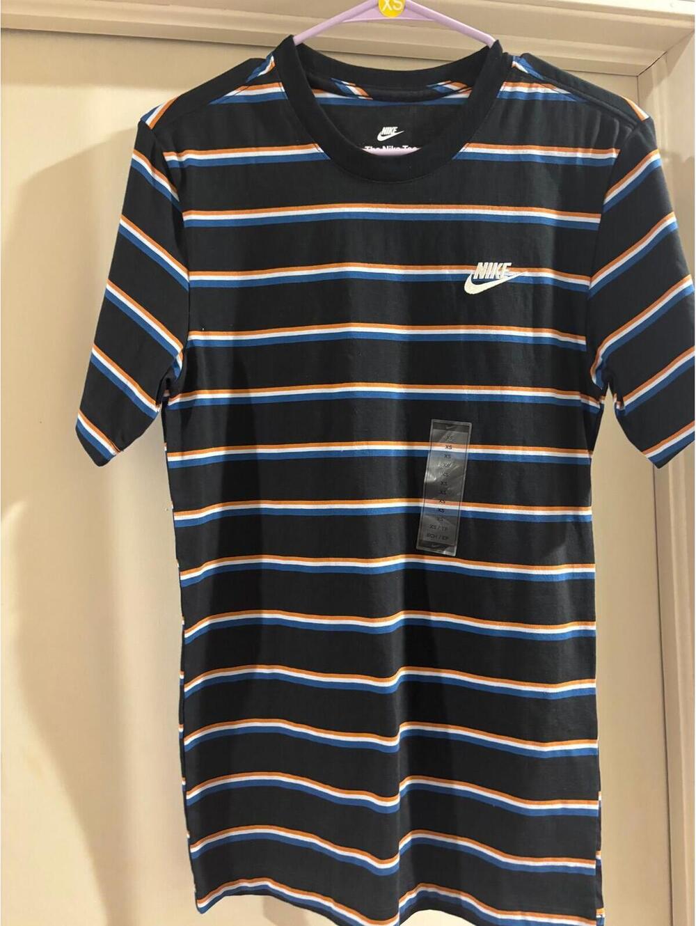 Nike “The Nike Tee” Striped Shirt – Black Multi (NWT)